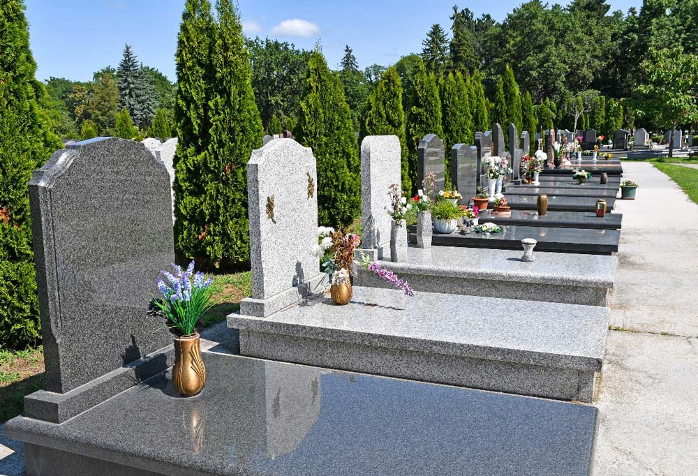 Tombstones in the public cemetery